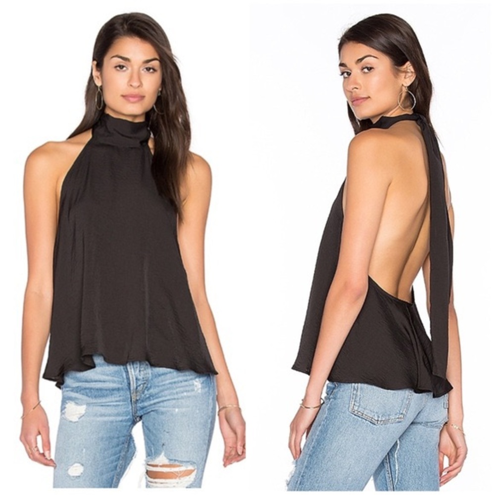 Blue Life Black Halter Blouse